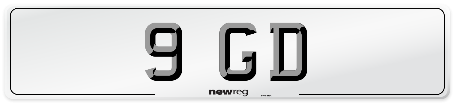 9 GD Number Plate from New Reg